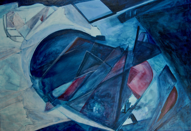 The descent into my own private Hell 2   70 x 100 cm