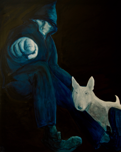 Hoodie 2. Are you looking at me Jimmy?  127 x 102 cm