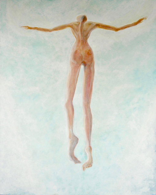 My Angel. Stepping into the void. Commitment  127 x 102 cm