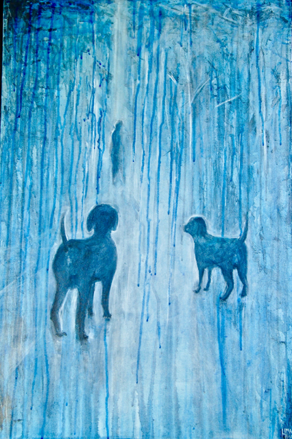 .. but the dogs dont understand. Goodbye Alan, my lovely friend   90 x 60 cm